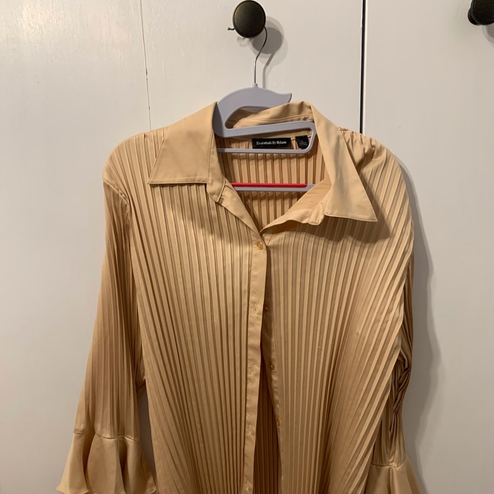 Ribbed Button Up Blouse